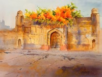 Sadia Arif, 22 x 30 Inch, Watercolor on Paper, Cityscape Painting, AC-SAD-057